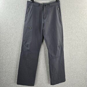Rab Pants Mens 34x32 Gray Cargo Zip Pockets Vector Hiking Trail Straight Stretch